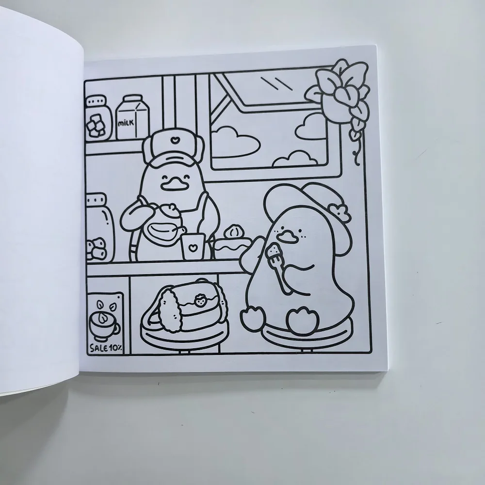 Duck's Life 大人向けのかわいくて居心地の良い塗り絵 かわいいお絵かきブック パーティーや誕生日に最適なギフト