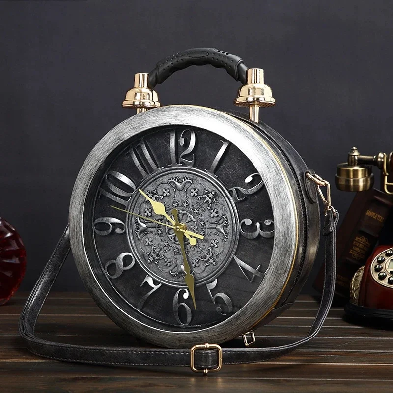 بو ثلاثية الأبعاد ساعة دلو حقيبة تصميم حقيبة يد Y2K حقيبة الهاتف المحمول Temu موضة شخصية ساعة قطري الصليب حقيبة كتف الإبداعية #2