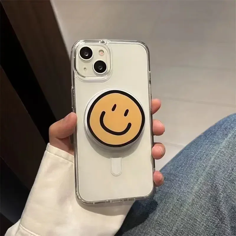 

New Korean Smile Parts Magnetic Handle Tok Folding Phone Holder Office Cell Stand for Magsafe Universal IPhone 17 16 15 Bratect