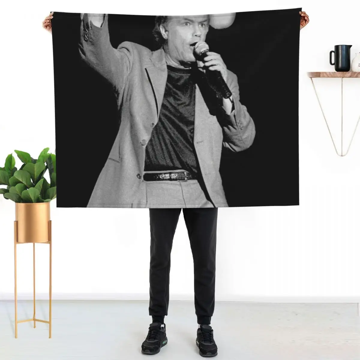 r953 / New Finition 2024 Le Légendaire Chanteur via l'Argentique Salvatore Adamo (h) Olavia-Olao Okaio Créations Throw Blanket