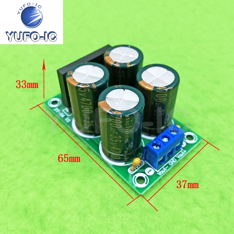 Positive Negative Voltage Dual Power Supply Amplifier Stereo Rectifier Filter Board Pond 35V 50V 18800uF 63V 13200uF Microfarad