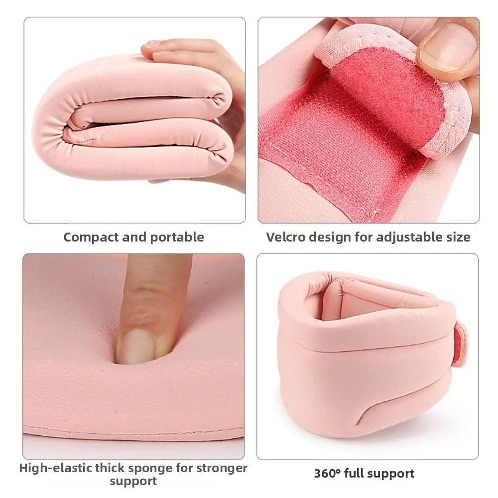 Neck Support Breathable Neck Cervical Brace Solid Color Adjustable Neck Fixation Belt Sponge Soft Neck Cervical Collar Sleeping