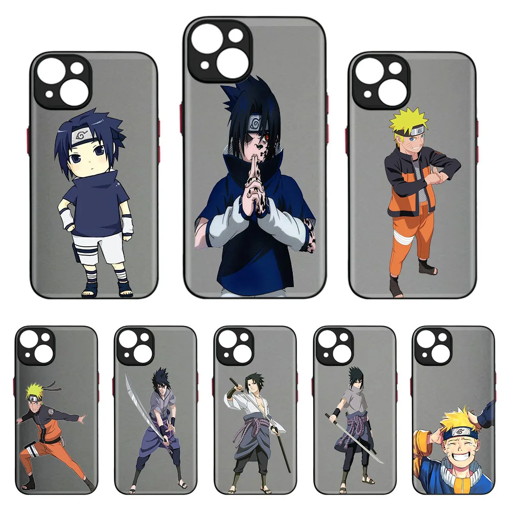 Matte Frosted Phone Case for iPhone 15 Plus 11 5 5S SE Pro Max ZB15 Hunter X Sasuke Hunter Cover