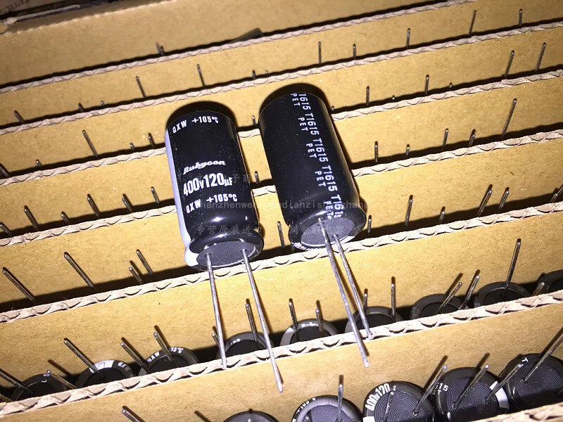 

10 шт. RUBYCON 400V120UF 16X30 мм QXW серии 105 градусов 120 мкФ 400 В 120 мкФ/400 В