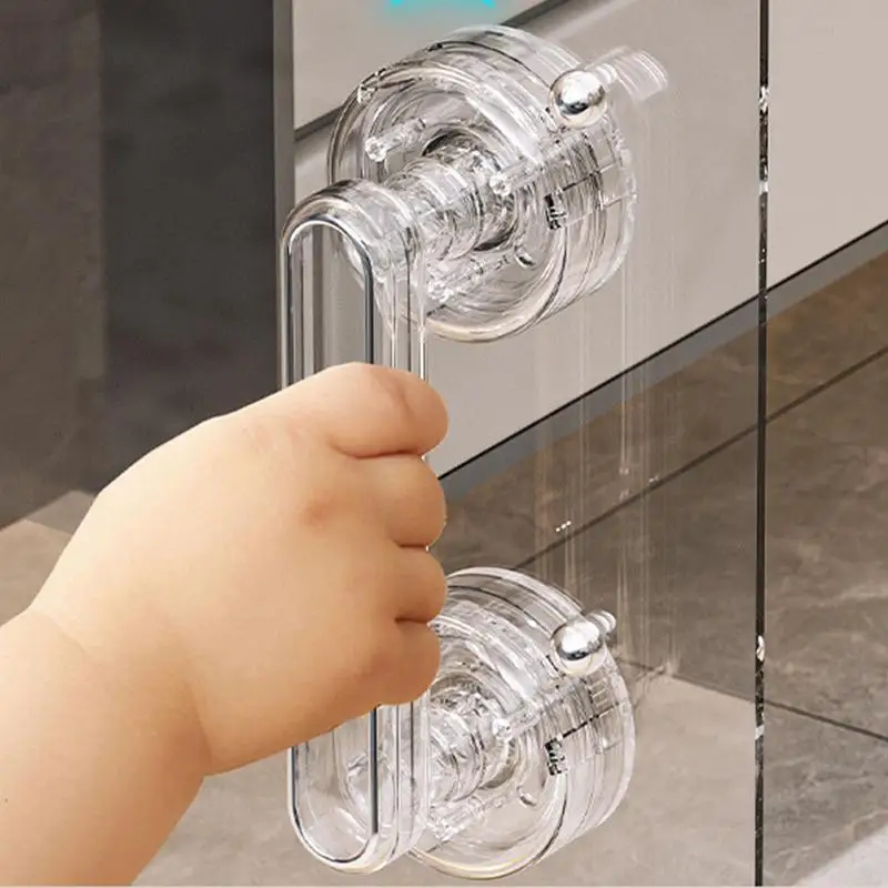 Shower Door Handle Grip No Drill Handles For Cabinets Suction Seniors Bathtub Handle Window Refrigerator Glass Door Handles