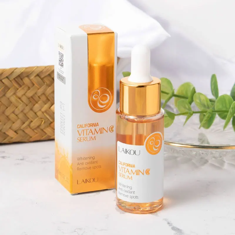 LAIKOU Soro de vitamina C 30ml Manchas desbotadas Clareando essência VC Soro facial iluminador
