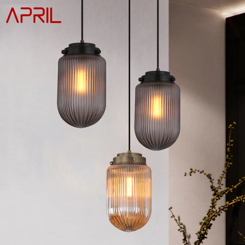 

APRIL Nordic LED Pendant Lights Fixtures Industrial Creative Simply Design Glass Hanging Lamp for Home Bedroom