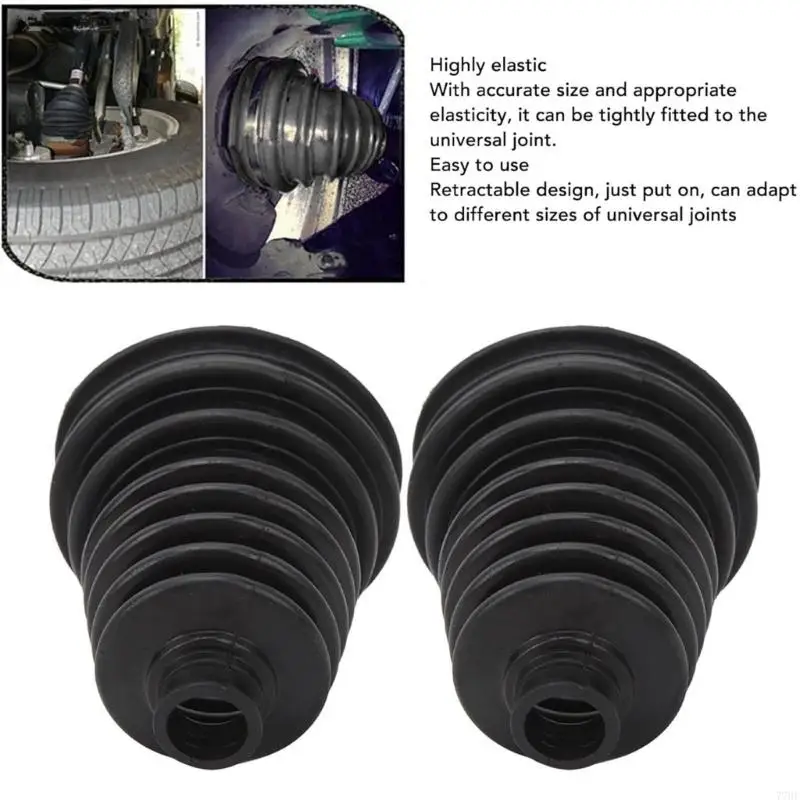 77HF 2-Pack Silicone CV Joint Boot with 4 Clamps -Flexible Dust Cover for - Image 2