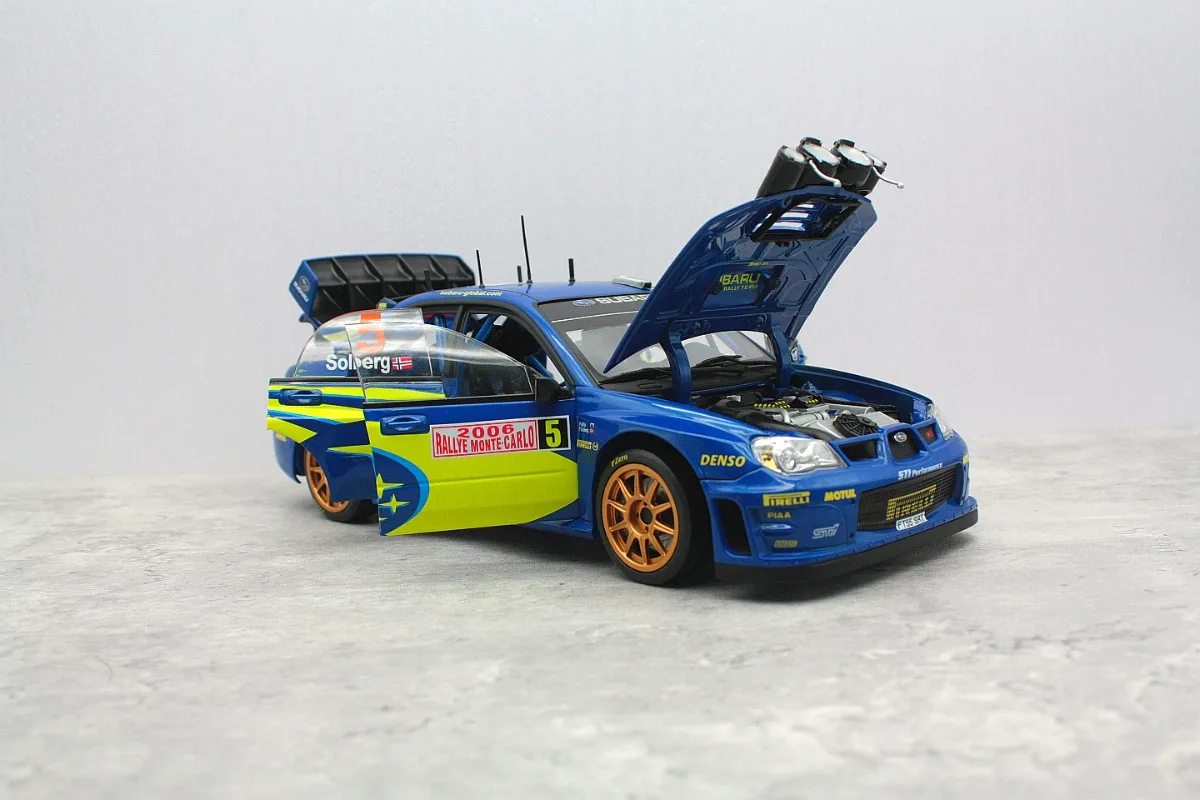 Sunstar Diecast 1/18 مقياس سوبارو سبيكة سيارة نموذج سوبارو امبريزا WRC 2006 لعب المركبات لعب للأولاد مجموعة الصندوق الأصلي #5