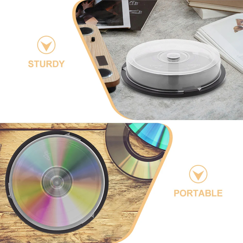 กล่องใส่แผ่นดิสก์แบบพกพา2ชิ้นที่เก็บ CD ถังเปล่าปลอกพลาสติก PP สำหรับเดินทาง