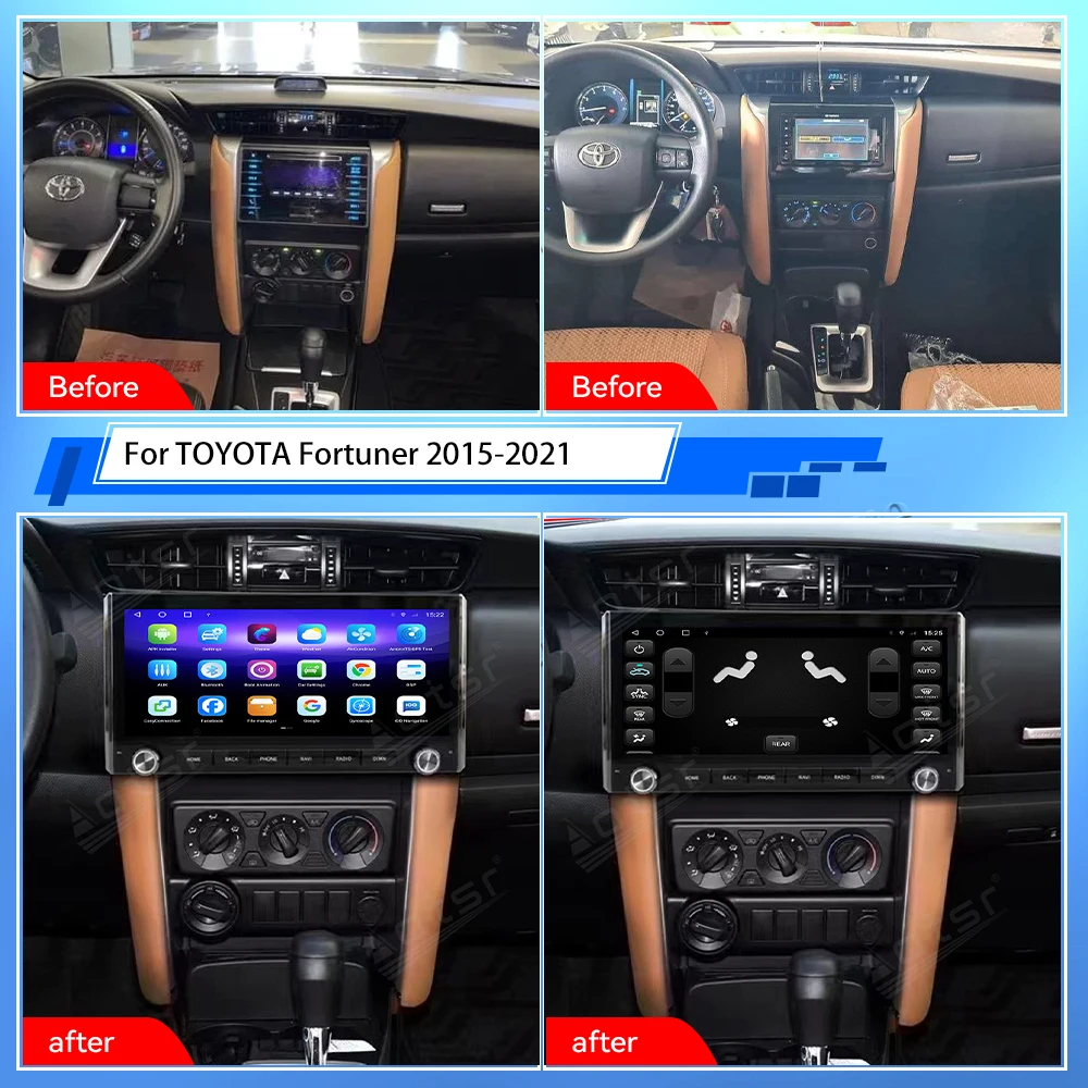 

Для TOYOTA Fortuner 2015-2021 Android 12 ремонт автомобильный DVD-плеер мультимедийный плеер GPS-навигация автомобильное радио стерео 360 камера