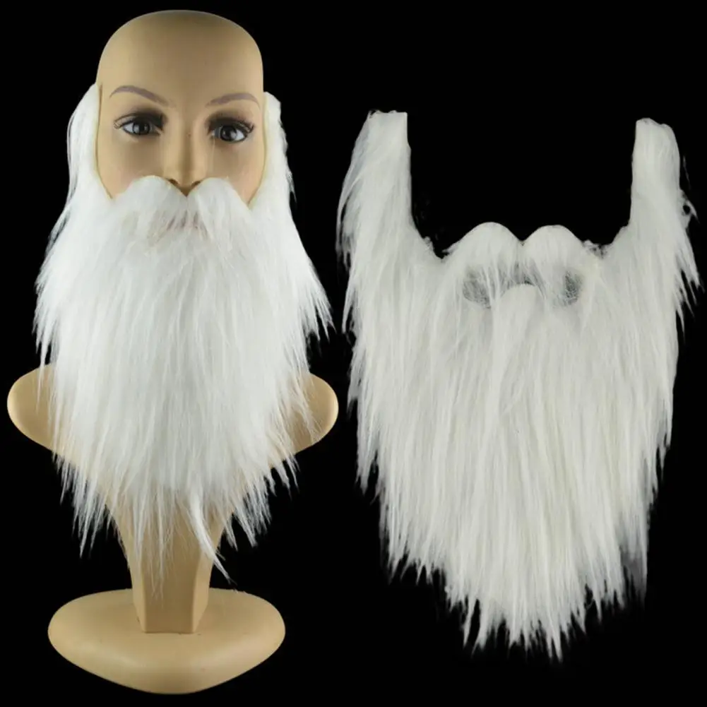 30 * 25cm Party Performance Props Santa Claus White Beard White Xmas Fake Beard Christmas Hallowee Xmas Party Decoration