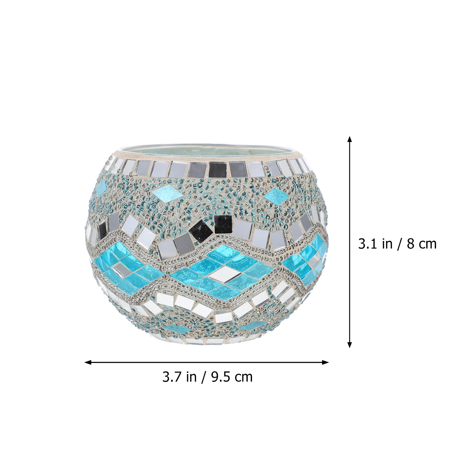 

Nordic Colored Glass Holder Decorative Hollow Candlestick for Home Bedroom Office Art Glass Stand