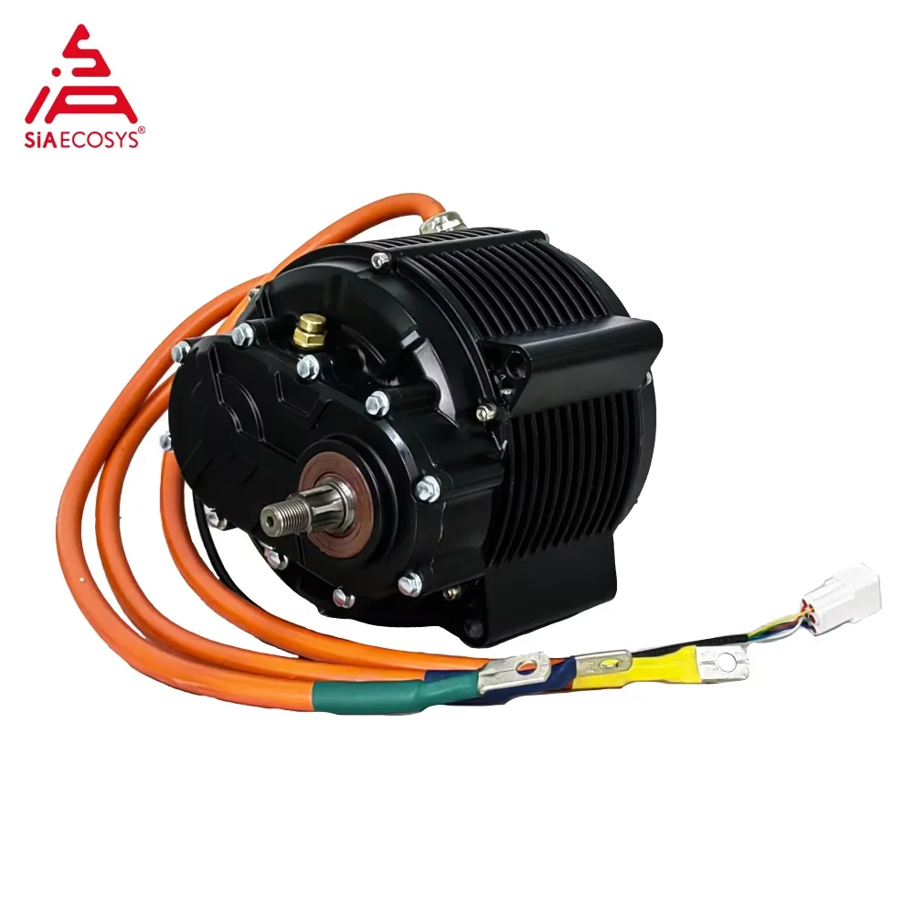 QS165 12000W 60mm Magnet Height PMSM Mid Drive Motor with 1:2.37 Gearbox for Off-road Dirtbike and Lightbike