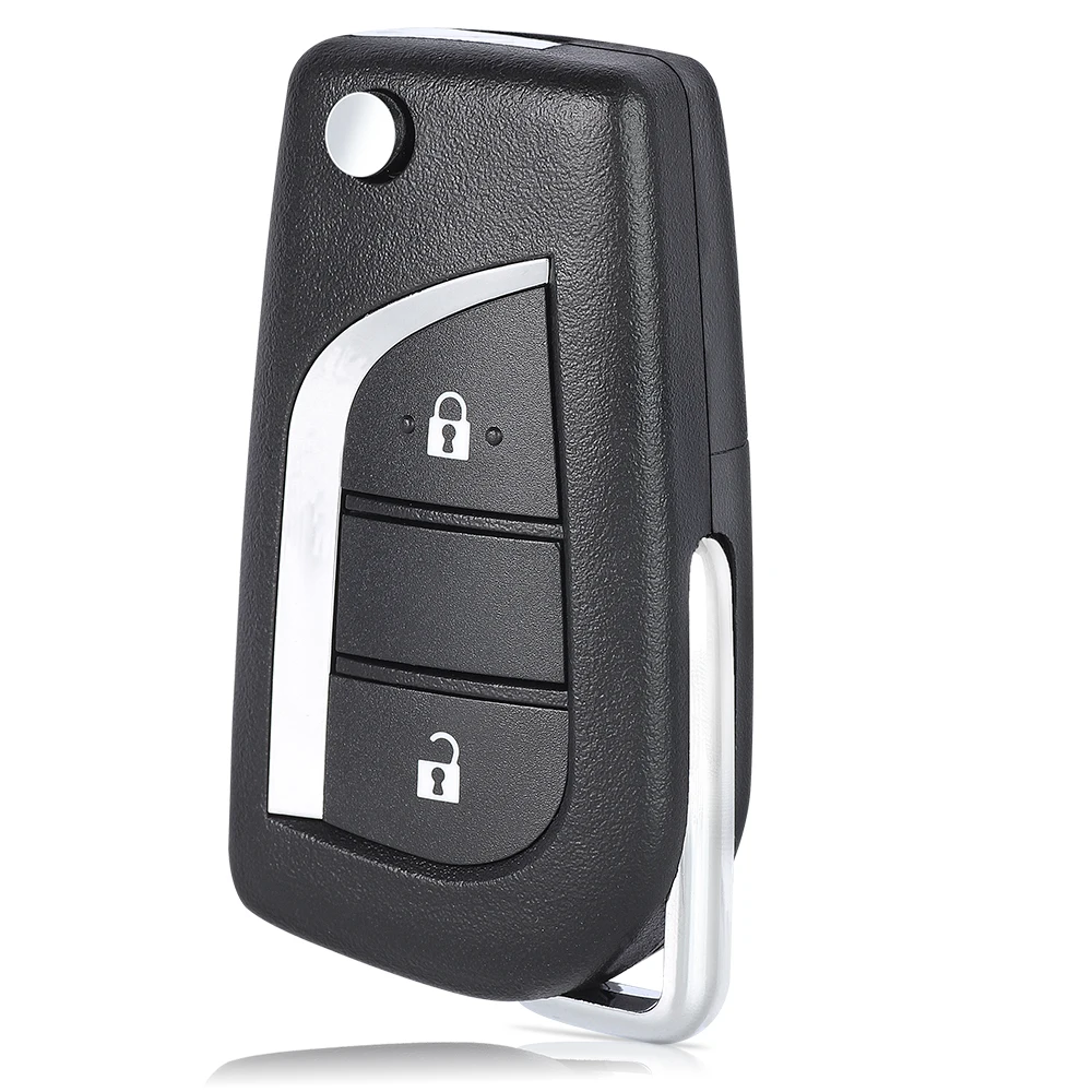 DIYKEY P/N: 89070-0D330 لتويوتا Aygo Yaris 2014 2015 2016 فوب 2 زر الوجه مفتاح بعيد 433 ميجا هرتز H رقاقة