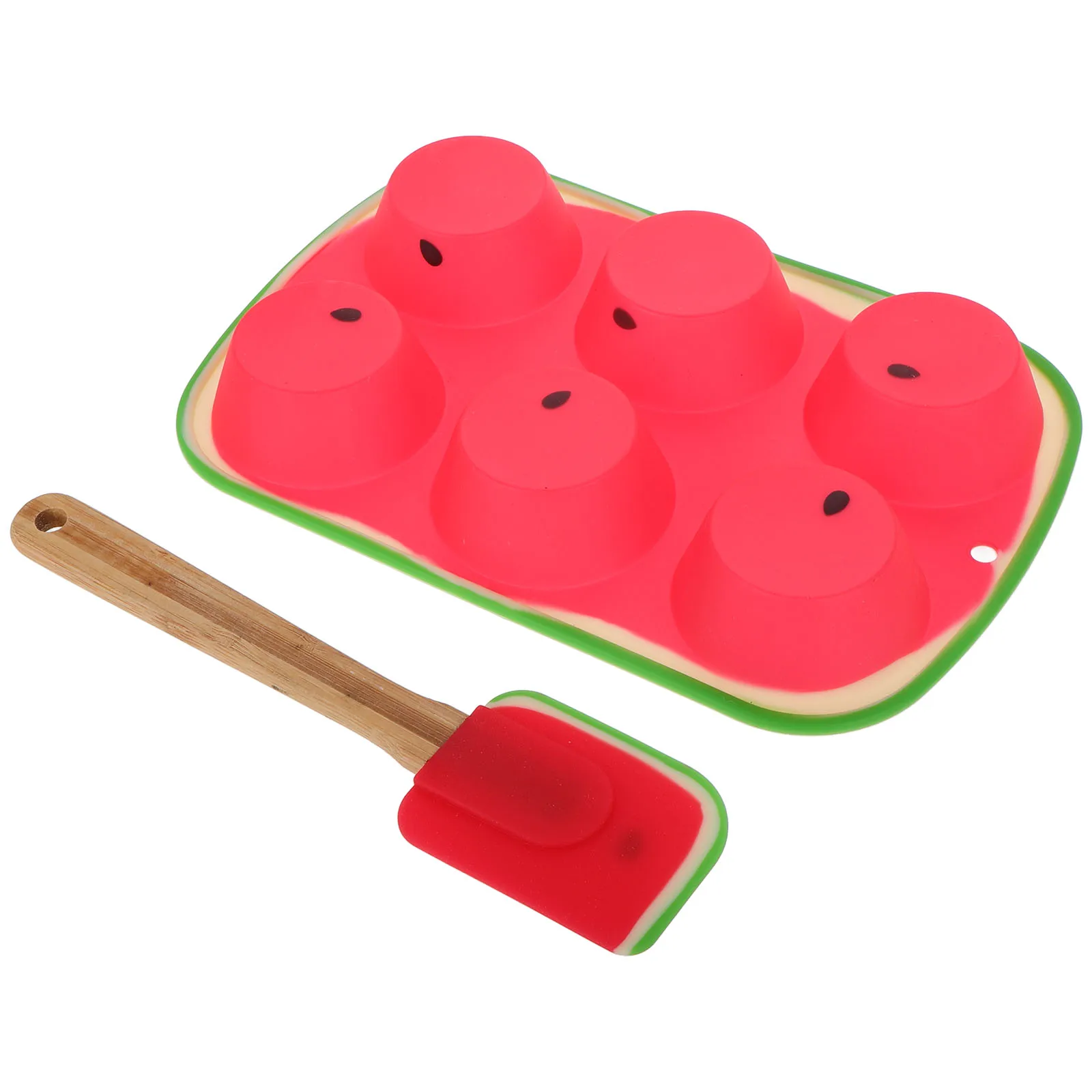 

1 set Cake Set Robust Silicone Six Hole Baking Tray Oven Toast Cake Versatile Silicone Cupcake Molds Use Kitchen