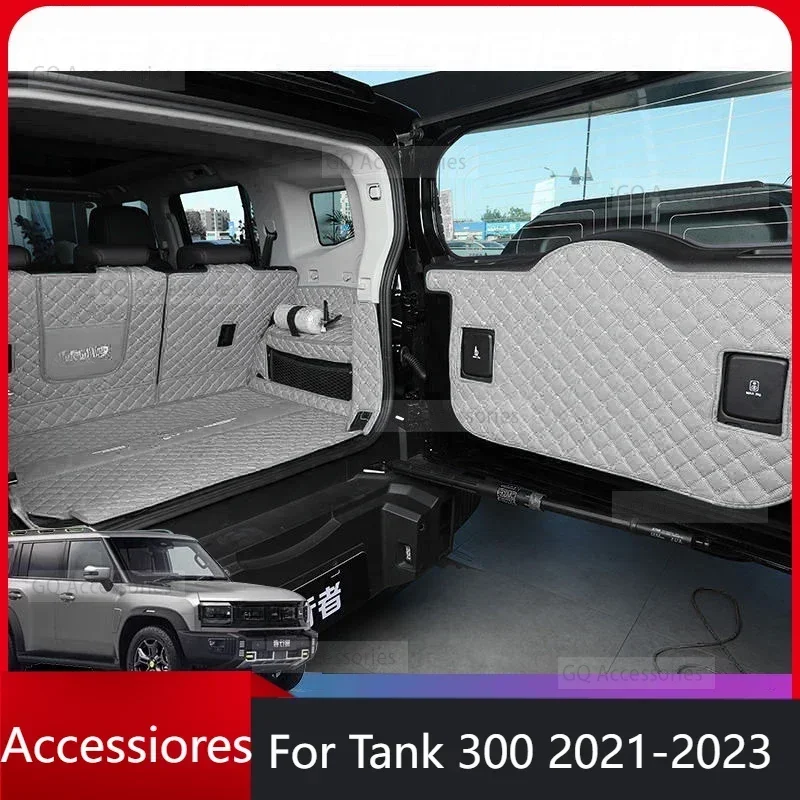 

cherryJetour Traveller T2 2023 2024 Jetour T2 Leather Trunk Mats Fully Surrounded Waterproof Non-Slip Liner Custom Cargo Liner