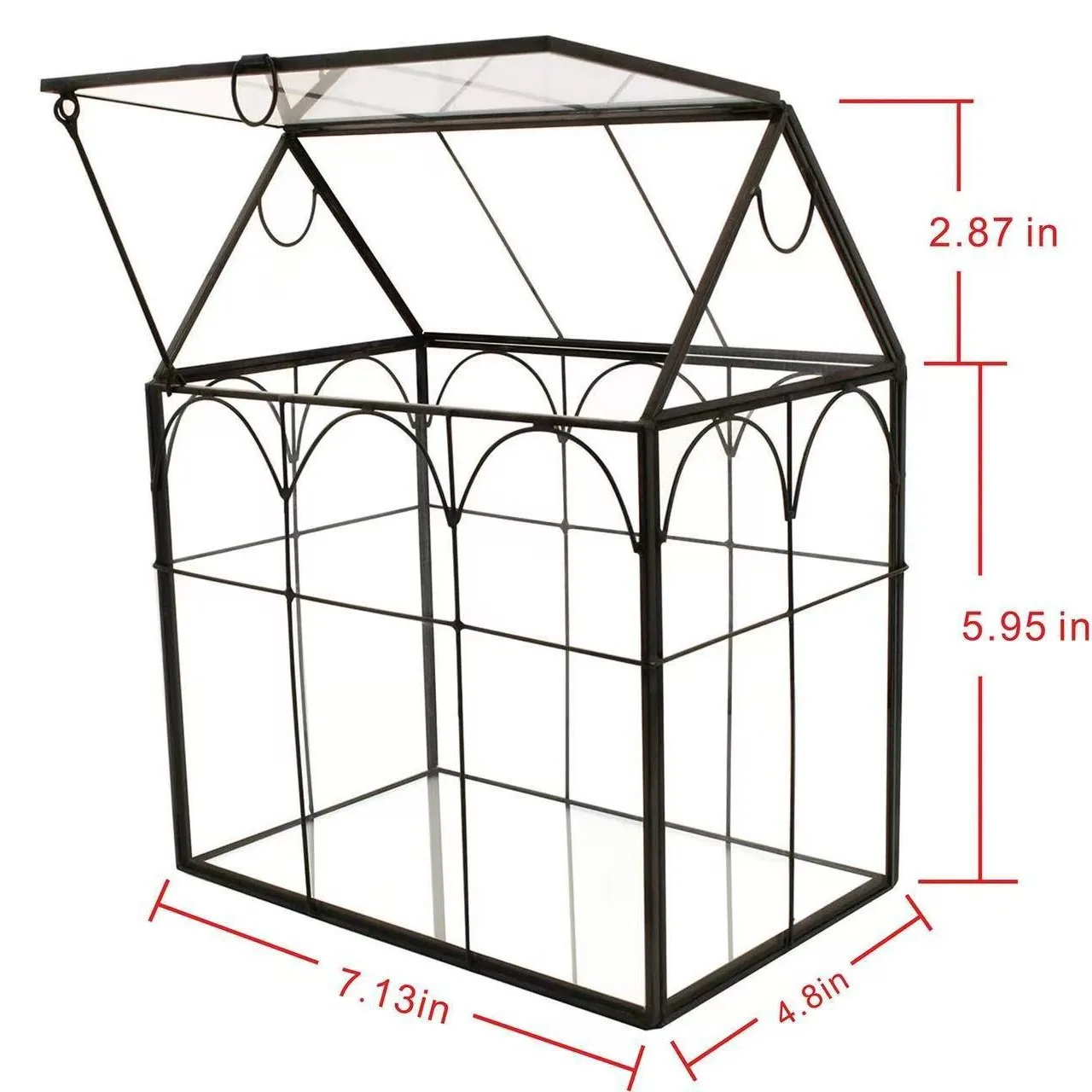 Creative transparent glass greenhouse, micro-landscape succulent plant vase