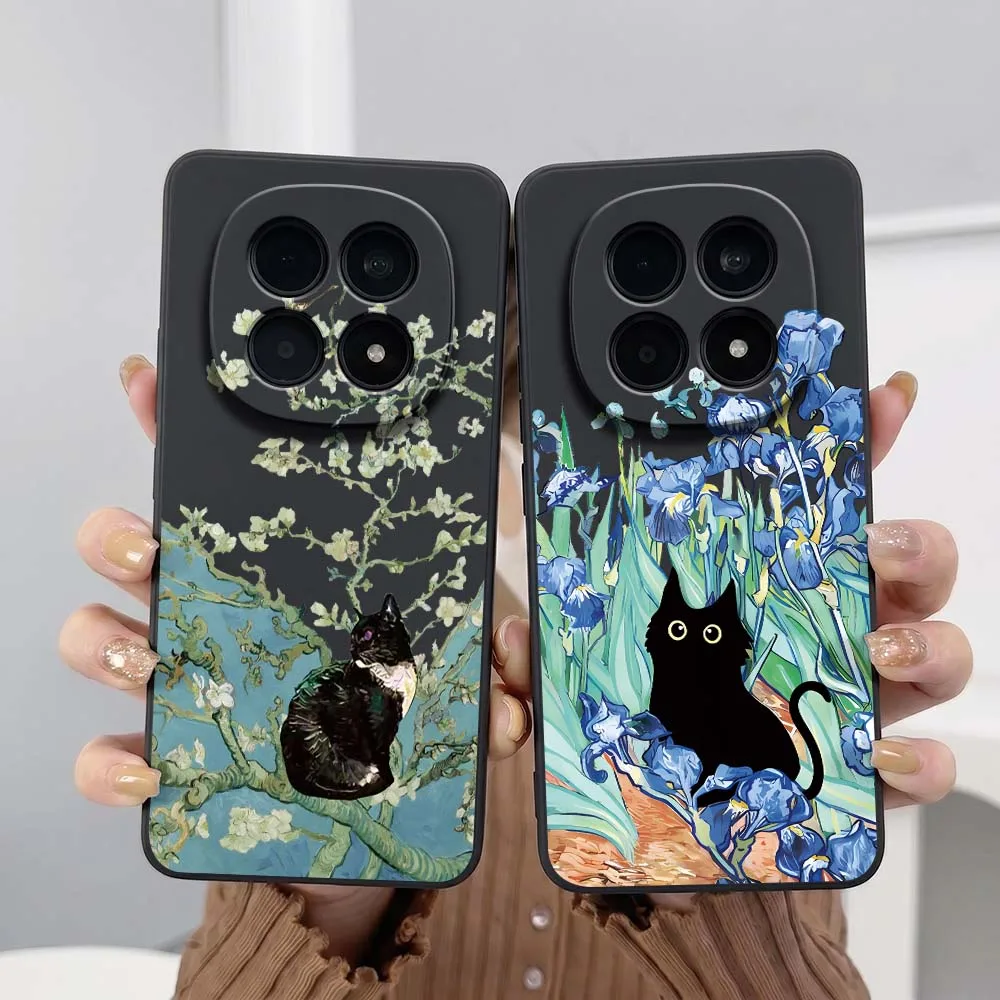 

Cartoon Black Cat Iris For Xiaomi Mi Poco X8 X7 X6 X5 X4 X3 M8 M7 M6 M5 F8 F7 F5 Pro 4G 5G Black Soft Cover Phone Case