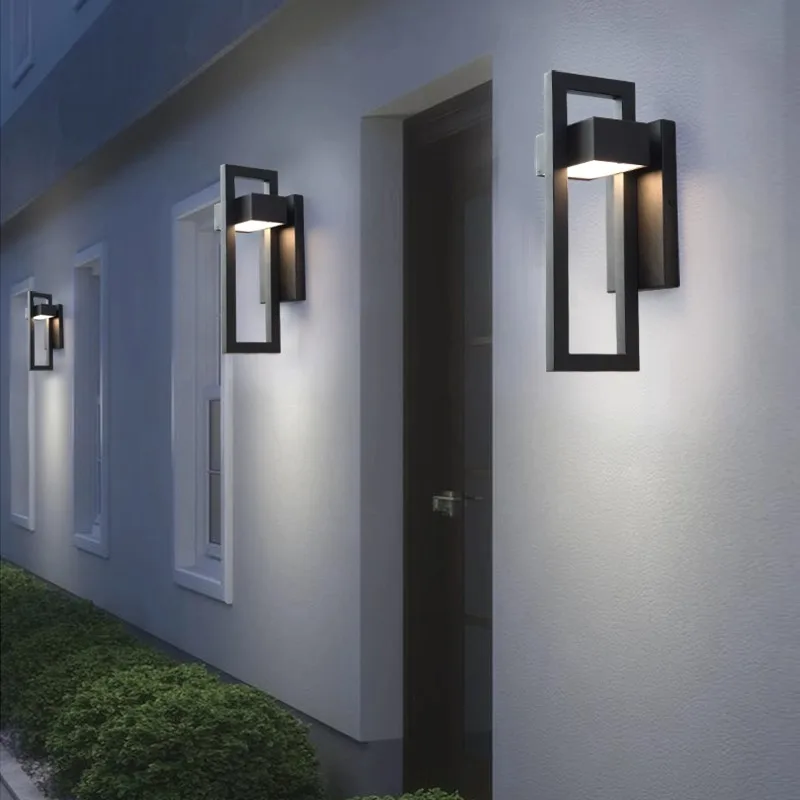 Geometric outdoor stainless steel wall lamp courtyard lamp IP65 waterproof outdoor lighting wall lamp outdoor decorative lamp