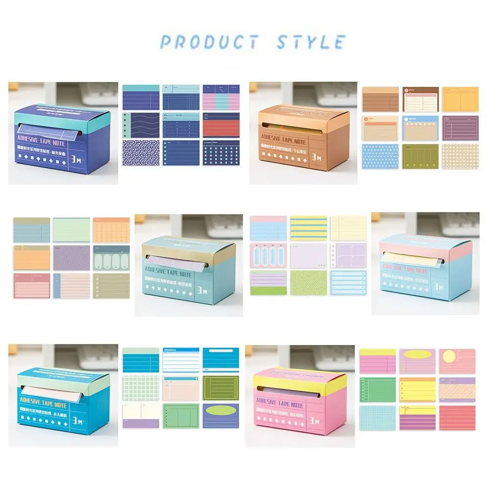 70Pcs/Set Portable Pull-out Design Sticky Note Stationery DIY Memo Pad Full Adhesive Multifunctional Scrapbook Sticker