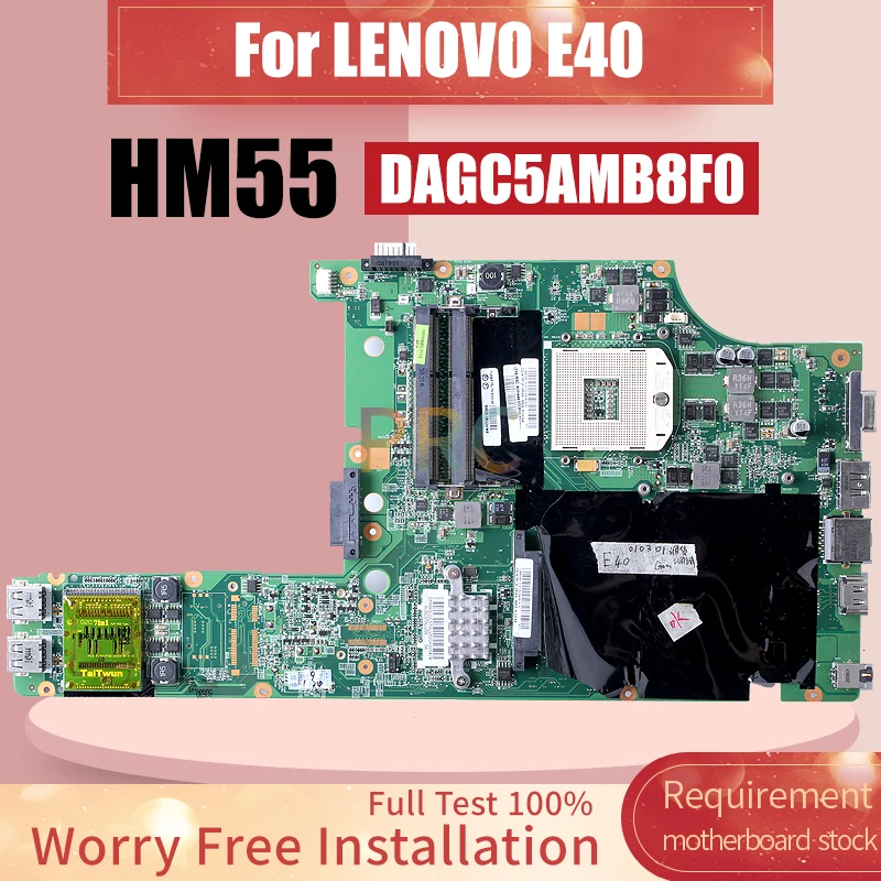 Placa base para ordenador portátil LENOVO E40 DAGC5AMB8F0 HM55 63Y2130