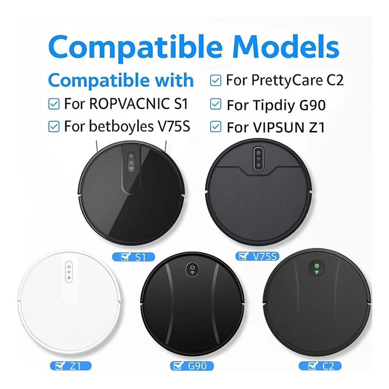¡Promoción! filtros cepillos almohadillas de fregona para ROPVACNIC S1 A1 para Tipdiy G90 para VIPSUN Z1 para Betboyles V75S accesorio de vacío