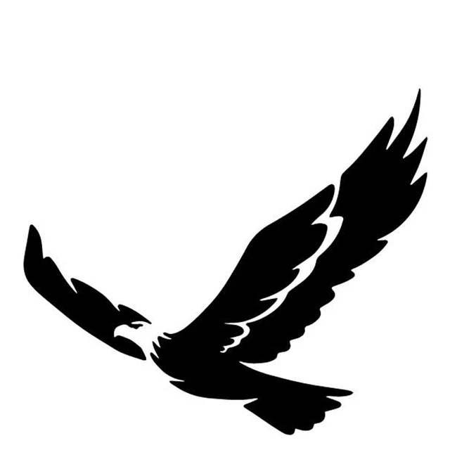 

16.4CM*14.1CM Eagle Flying Pattern Car Stickers Decoration Bumper Vinyl Decal Black/Silver Car Accessories