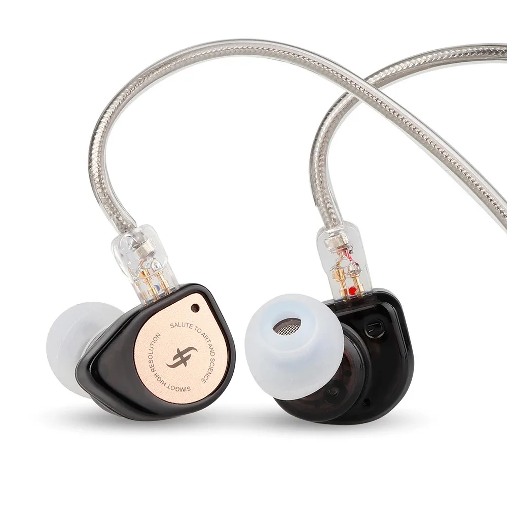 SIMGOT EW100P 10mm Dynamic Driver in-Ear Monitors, Dual Cavity IEM with LCP Diaphragm  for Audiophile Musician