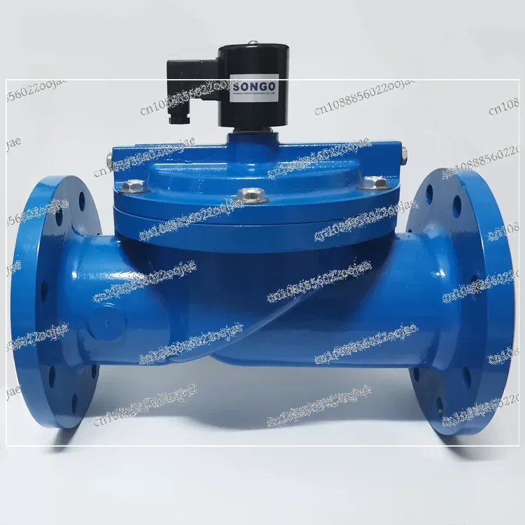 12V 24V 110V 220V 240V 4inch DN100 Flange Normally Closed Open Diaphragm Magnetic Control Cast Iron Water Solenoid valve