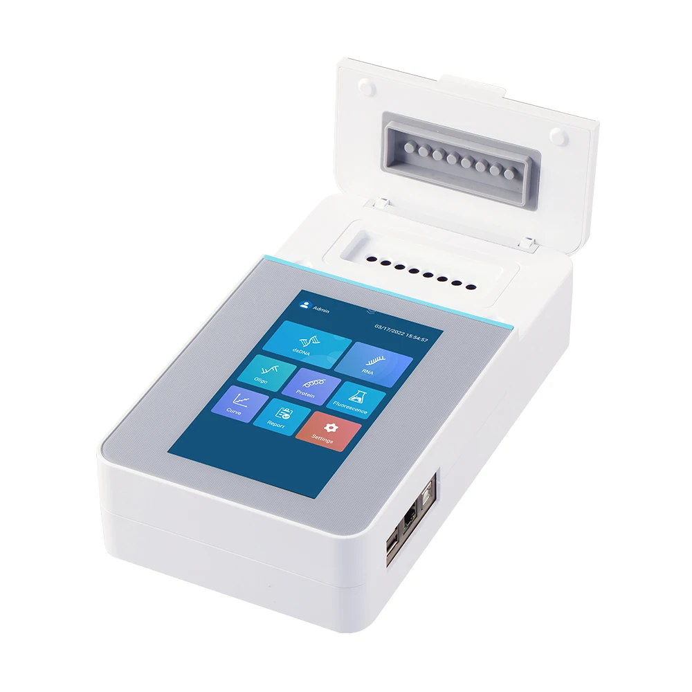 8 Samples concentration test Fluorometer dsDNA dna rna quantification fluorescence quantitative analyzer