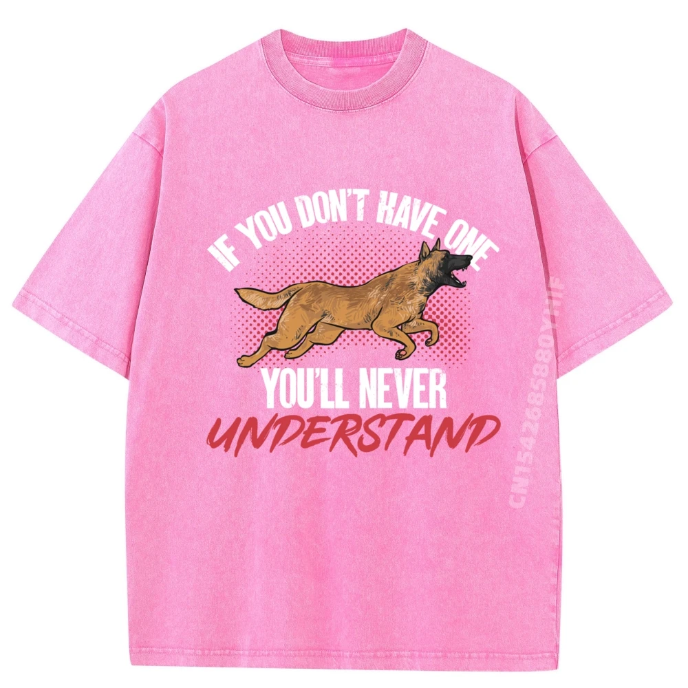 

Belgian Malinois Belgian Shepherd Malinois Tops & Tees Retro Fashion Casual Washed Shirt Luxury Designer Men's Tops T Shirt