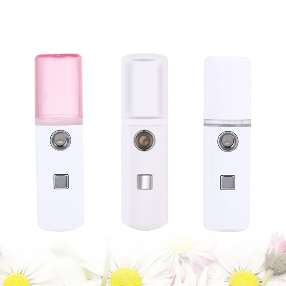 

Hydration Mist Sprayer Portable Portable Steamer Facial Steamer 60S Auto On/Off Non-Slip Handle Abs Material White