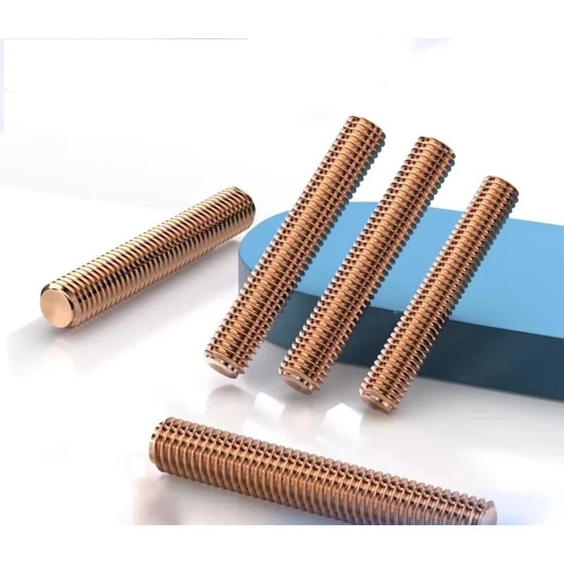 

M4 To M14 T2 Pure Red Copper Full Thread Rod Industrial Metric Threaded Shaft Bar