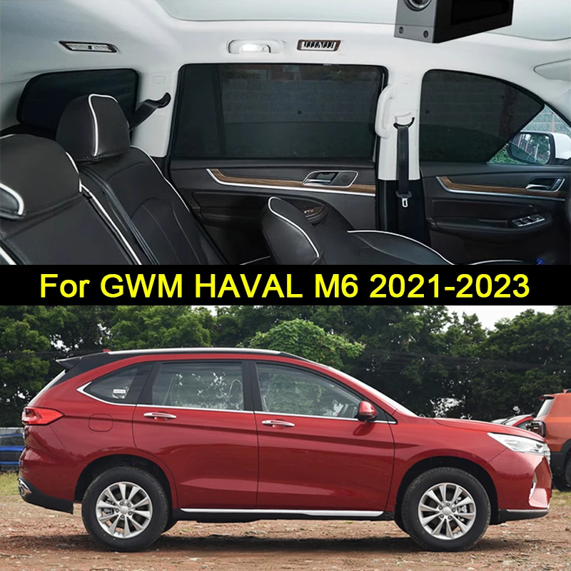 

For GWM HAVAL M6 2021-2023 Magnetic Car Sunshade Shield Front Windshield Curtain Car Side Window Sunshades Privacy Accessories