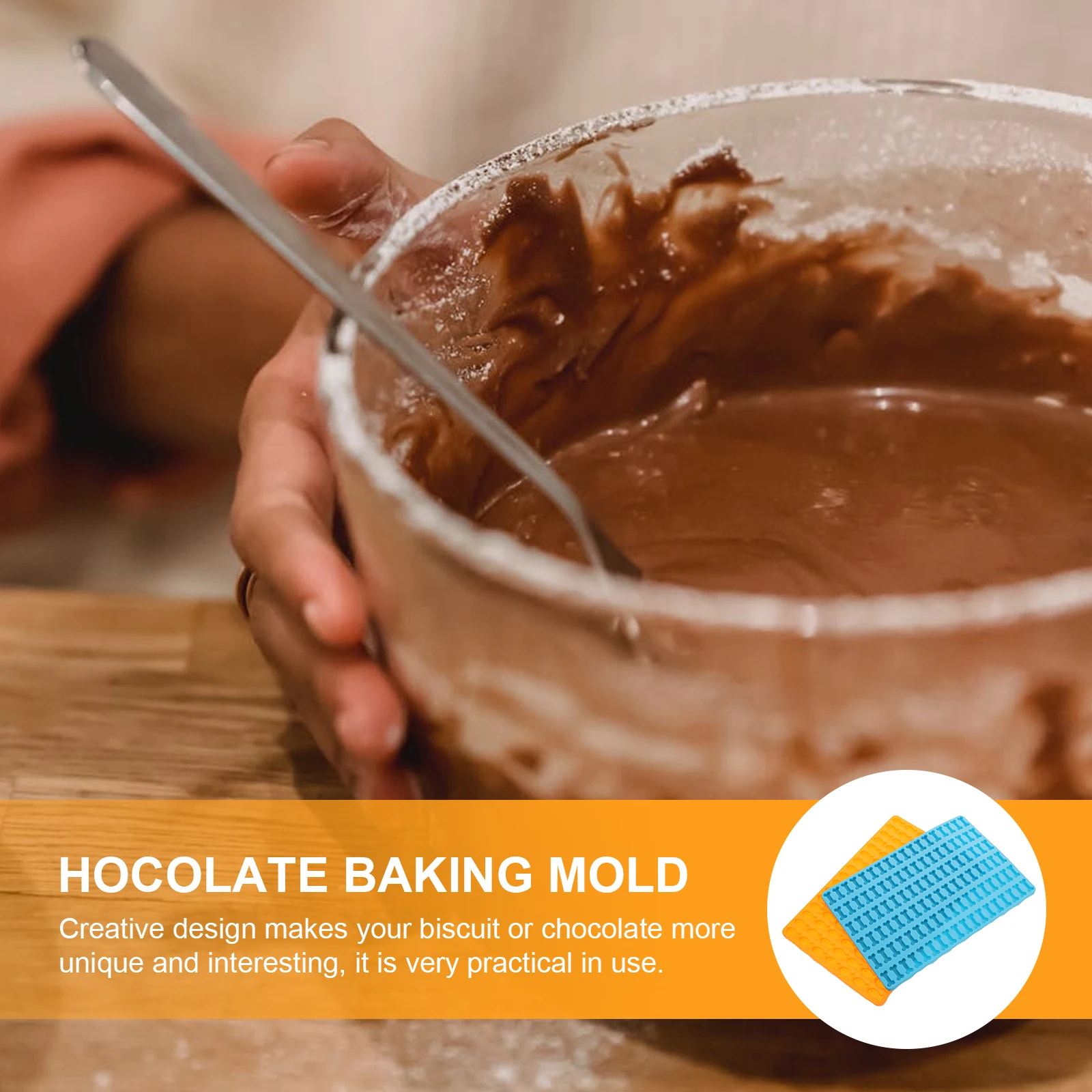 

2Pcs Silicone Baking Mold Creative Safe DIY Cookie Chocolate Maker Easy Clean Home Professional Kitchen Use