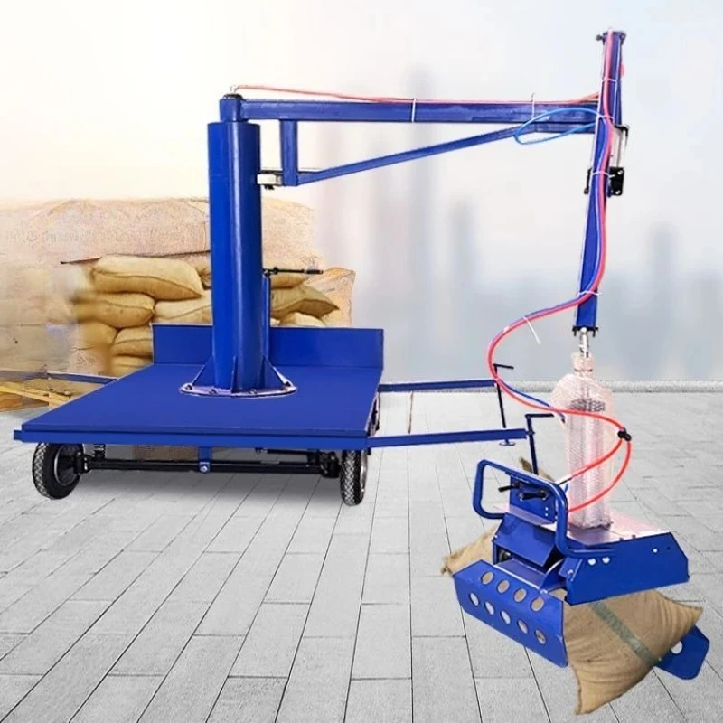 Mobile pneumatic mechanical gripper, handler booster, robotic arm for handling and balancing lifting cement