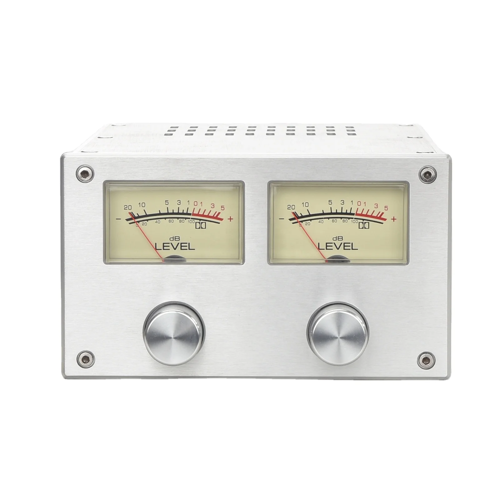 1710 Retro Aluminum Case With Four-sided Heat Sink Dual-indicator for Audio Amplifier Enclosure and Digital Box Chassis