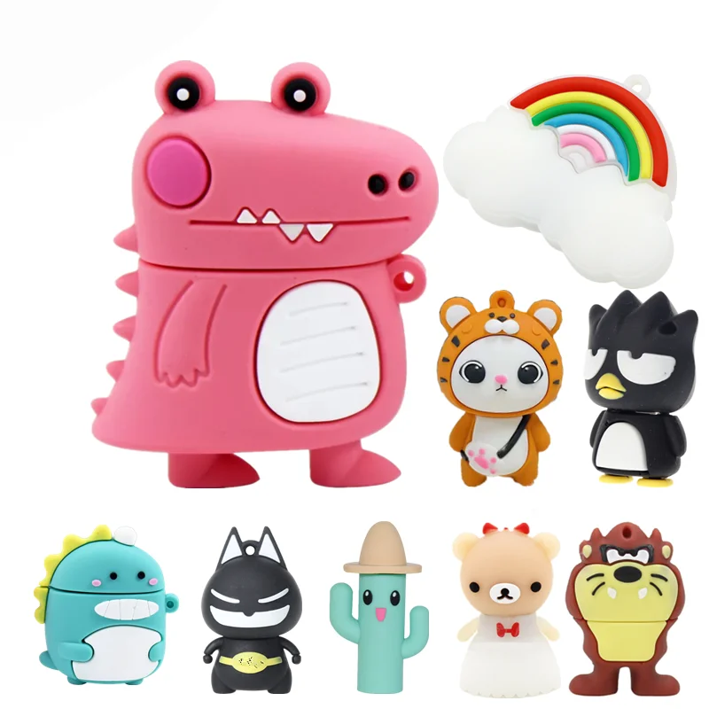 

usb flash drive cartoon cute dinosaur 128GB 64GB U disk 32GB animal frog 16GB 8GB 4GB memory stick creative gift pen drive