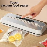 110V/220V Touch Food Vacuum Sealer Wet And Dry Dual-purpose Household Vacuum Packaging Machine With Free 10pcs Vacuum Bags