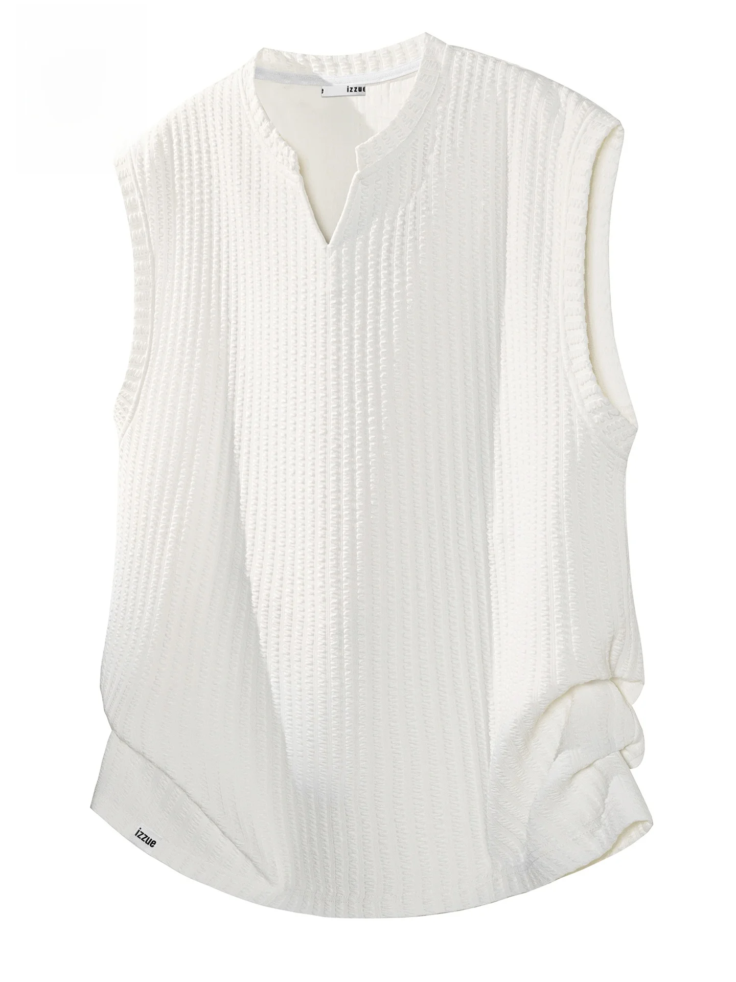 

Izzue Men's Fitn Vest American Sle V-Ne Ice Silk Qui Dry Summer Casual Svel Tank Top Polyester Spandex Blend