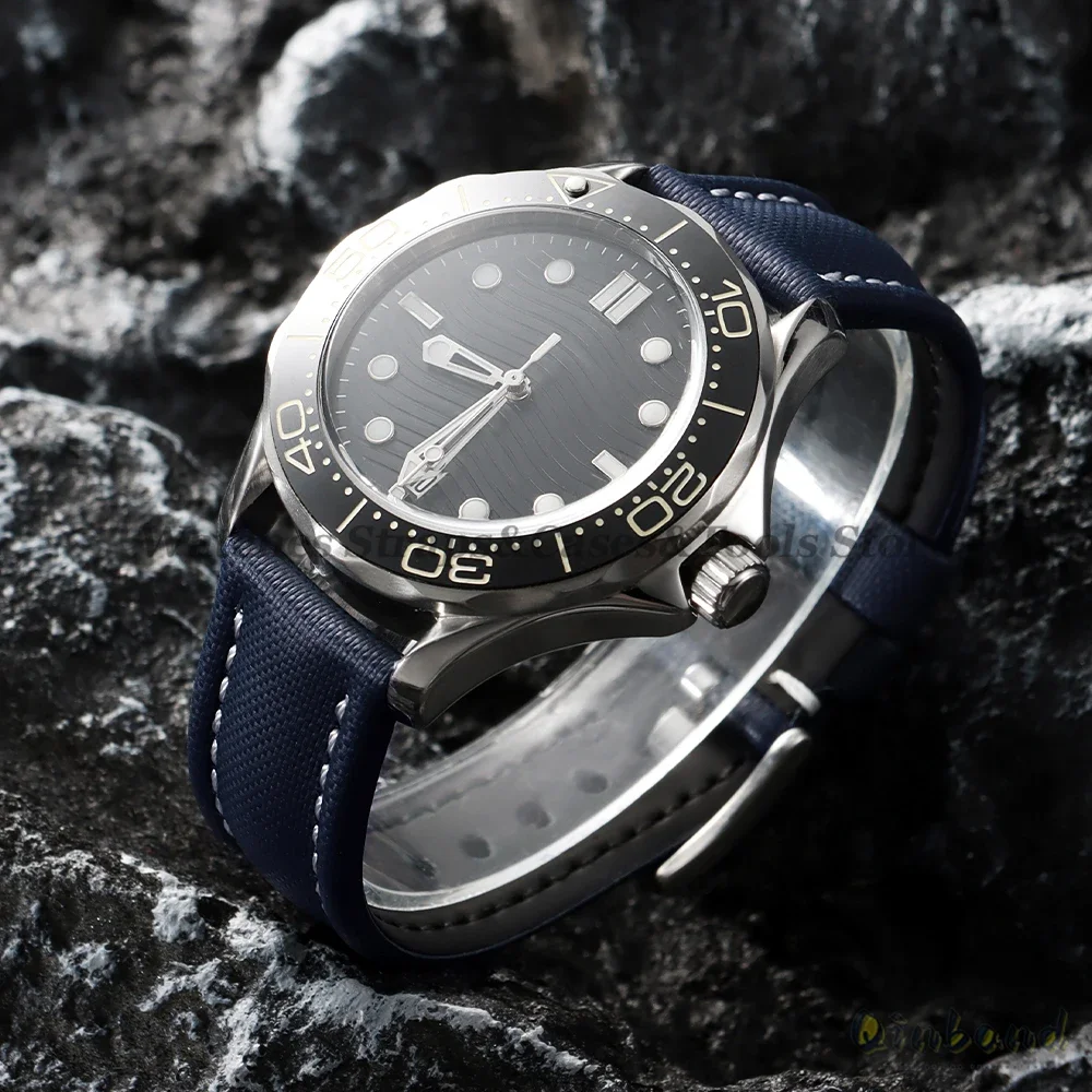 Tali Jam Tangan Kain Layar Rilis Cepat 18/19/20/21/22Mm untuk Penyelam Seiko Jahitan Gelang Kulit Nilon Sejuk untuk Jam Tangan Pintar