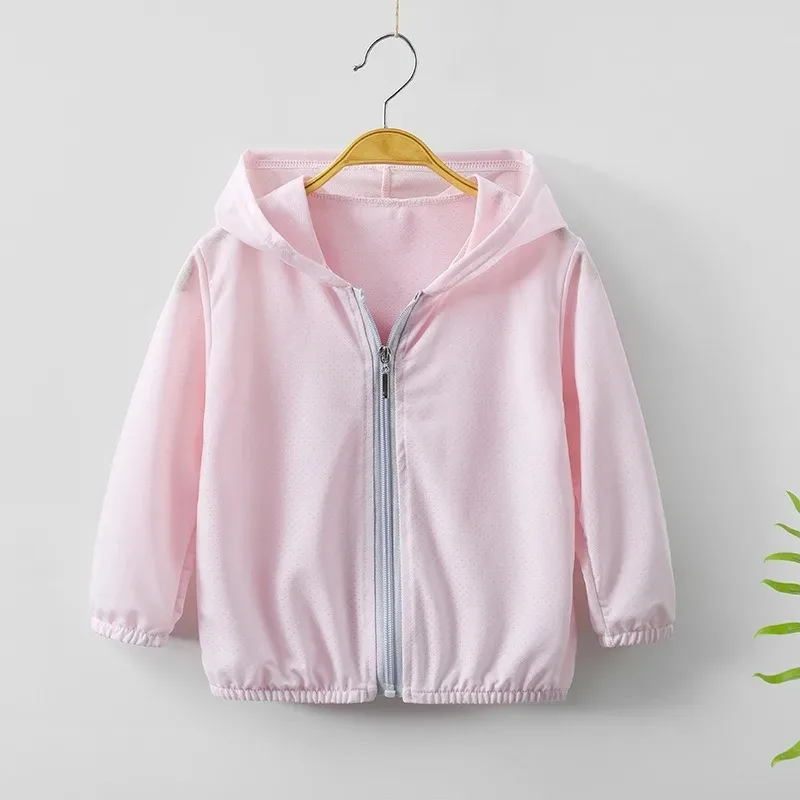 Children's Sun Protection Clothing Outdoor Ice Silk Sun Protection Jacket UV Resistant Summer Outdoor Play Sun Protection Jacket