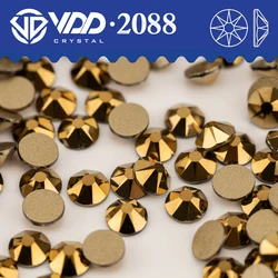 VDD 067 Aurum SS16-SS30 2088 kryształki wysokiej jakości 8 dużych 8 małych płaskich dekoracje artystyczne do paznokci DIY