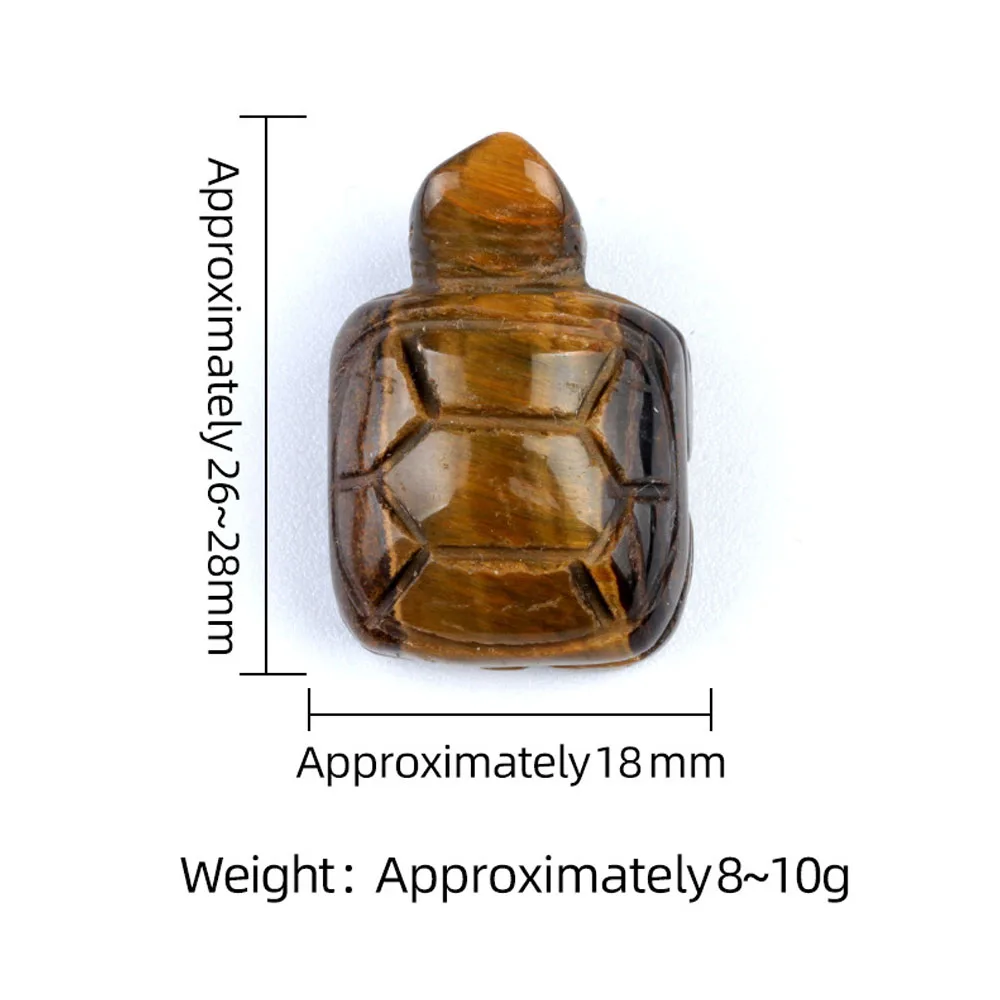 1in Turtle Natural Crystal Agate Stone Mini Carving Small Animal Semi-precious Stone Craft Turtle Pendulum Jewelry Accessories