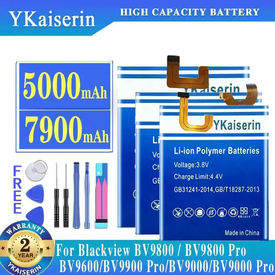 

YKaiserin Battery for Blackview BV9800/BV9800 BV9900 BV9000 Pro BV9600 Batteries DK014 626479P Track NO