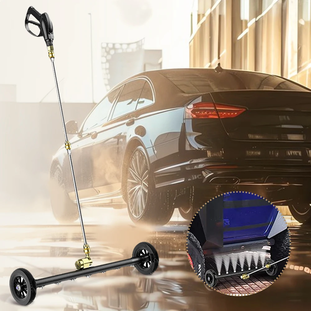 22 Inch Undercarriage Pressure Washer Surface Cleaner Power Washer Attachment Water Broom 1/4