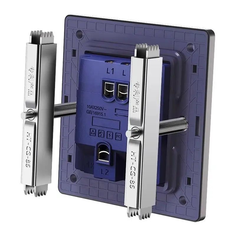 4PCS Switch Socket Dark Box Repair Tool 86-type Switch Socket Fixer Set Wall Mount Plug Switch Old Socket Boxes Replacement