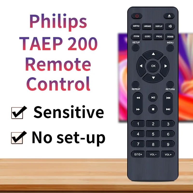 Replacement Remote Control Compatible with Philips TAEP 200 Player