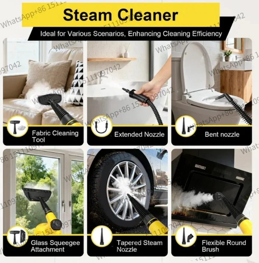 Handheld For Home Steam Cleaner With Automatic Steam Switch, 9 Pcs Steam Cleaner Kit, Steamers For Kitchen
